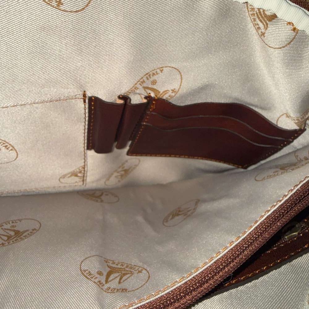 Rich Cognac MEDICI FIRENZE Italian Leather Briefcase Laptop Executive AttacheBag - Picture 15 of 15